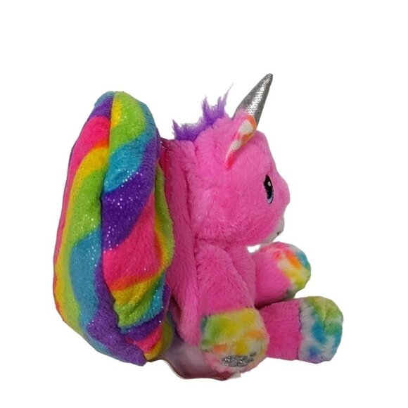 Build A Bear Unicorn Rainbow Reversible Heart Plush 9 Inch - Picture 2 of 9